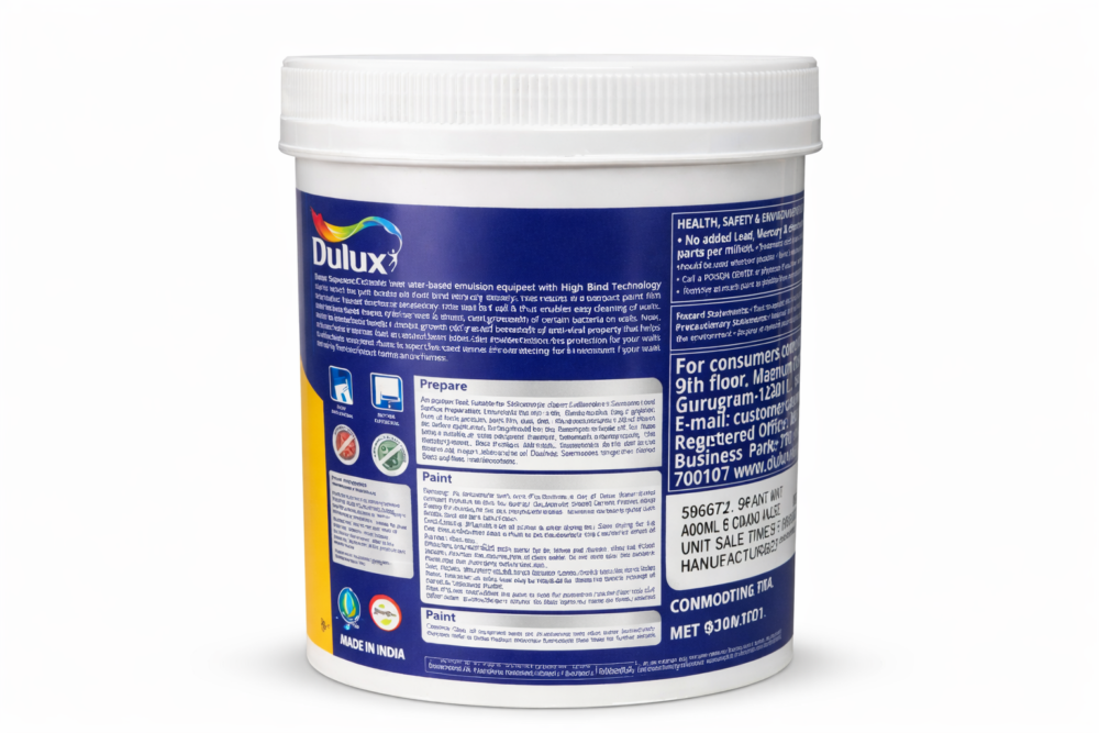 Dulux SuperClean Highly Washable Interior Wall Paint – 94 Base (1L)