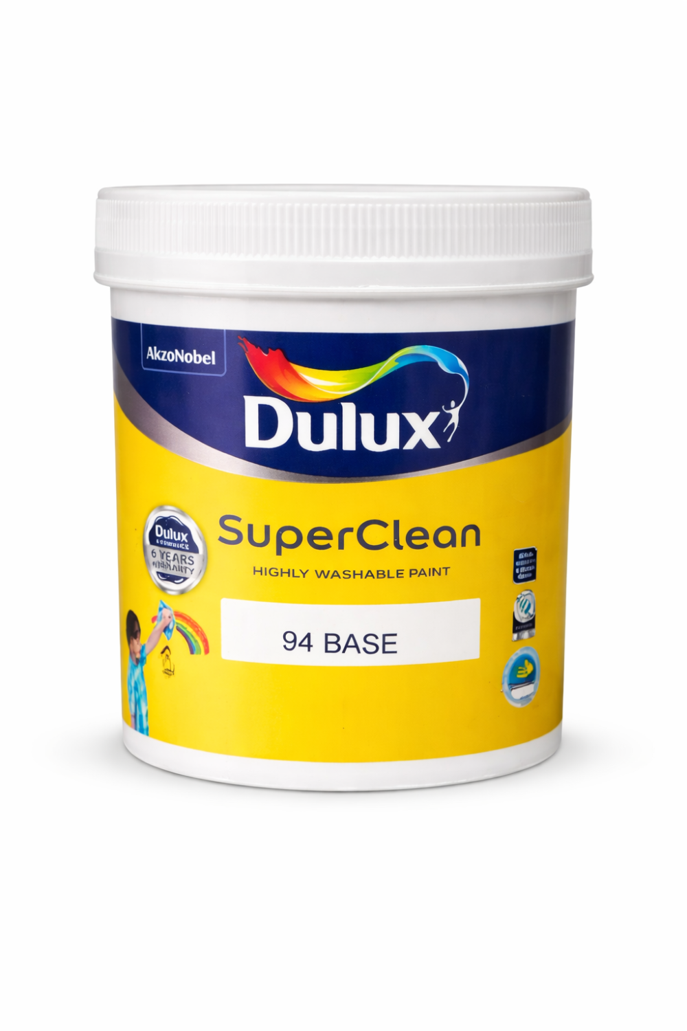 Dulux SuperClean Highly Washable Interior Wall Paint – 94 Base (1L)