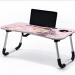 Folding Study Table with Cup Holder & Mobile Stand | Barbie Princess Design | Portable Laptop Table