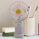 Portable USB Rechargeable Mini Hand Fan with Stand (Cute Duck Design)