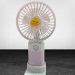 Portable USB Rechargeable Mini Hand Fan with Stand (Cute Duck Design)