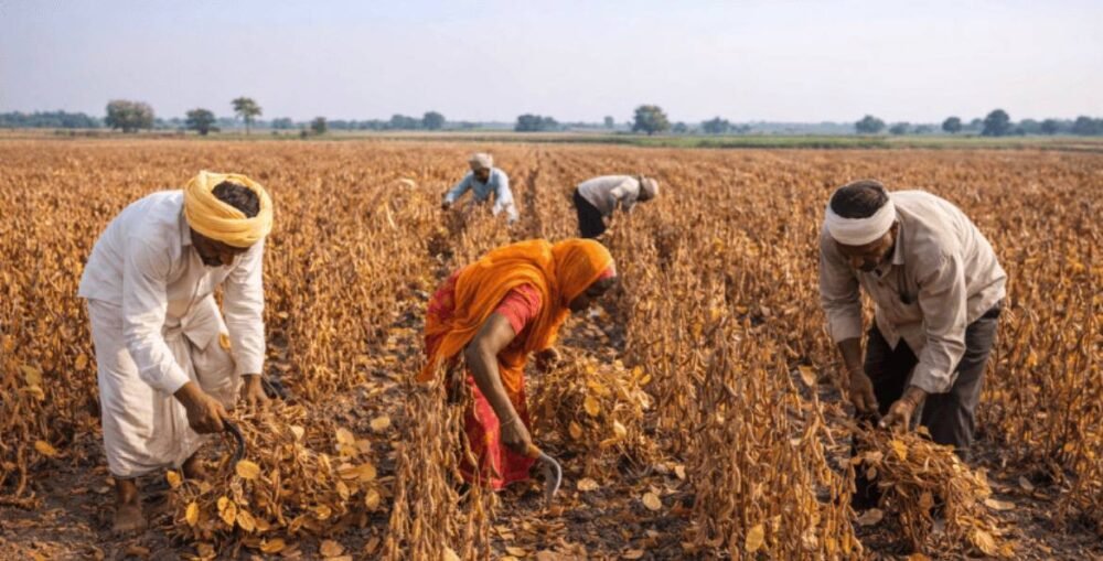 ताजे शेतातील सोयाबीन